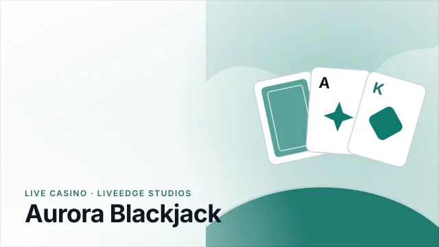 Aurora Blackjack — abstract live casino artwork by LiveEdge Studios (fictional demo game)