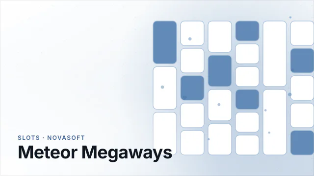 Meteor Megaways — abstract slots artwork by NovaSoft (fictional demo game)
