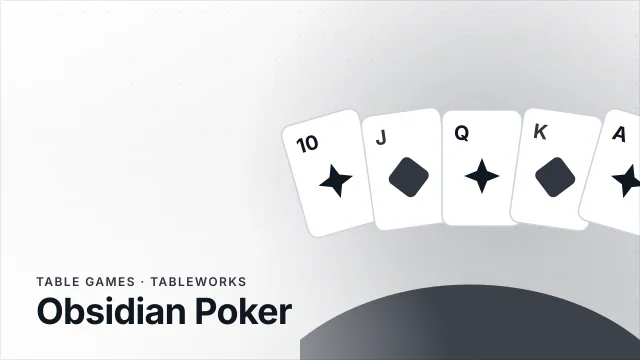 Obsidian Poker — abstract table games artwork by TableWorks (fictional demo game)