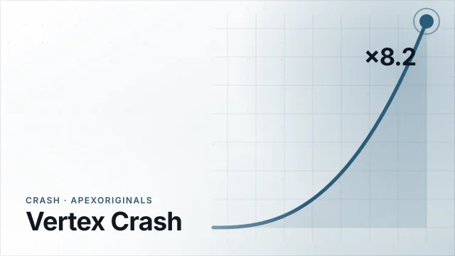 Vertex Crash — abstract crash artwork by ApexOriginals (fictional demo game)